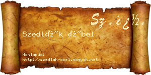 Szedlák Ábel névjegykártya